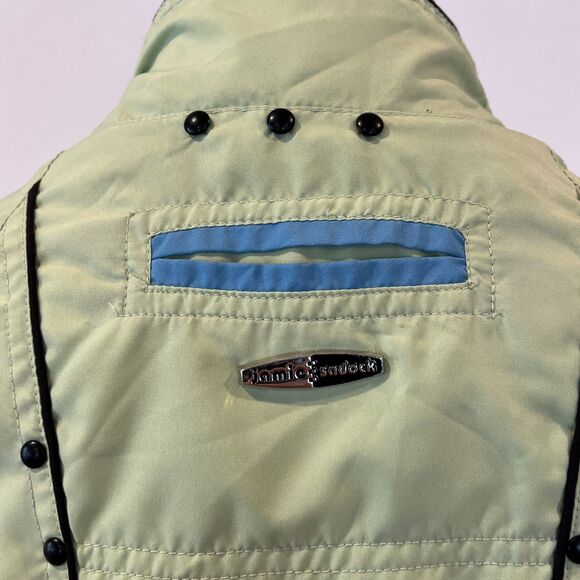 Jamie Sadock Golf Green Zip Front Jacket Petite Western Trim Multiple Pockets - Picture 8 of 9